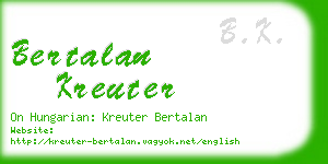 bertalan kreuter business card